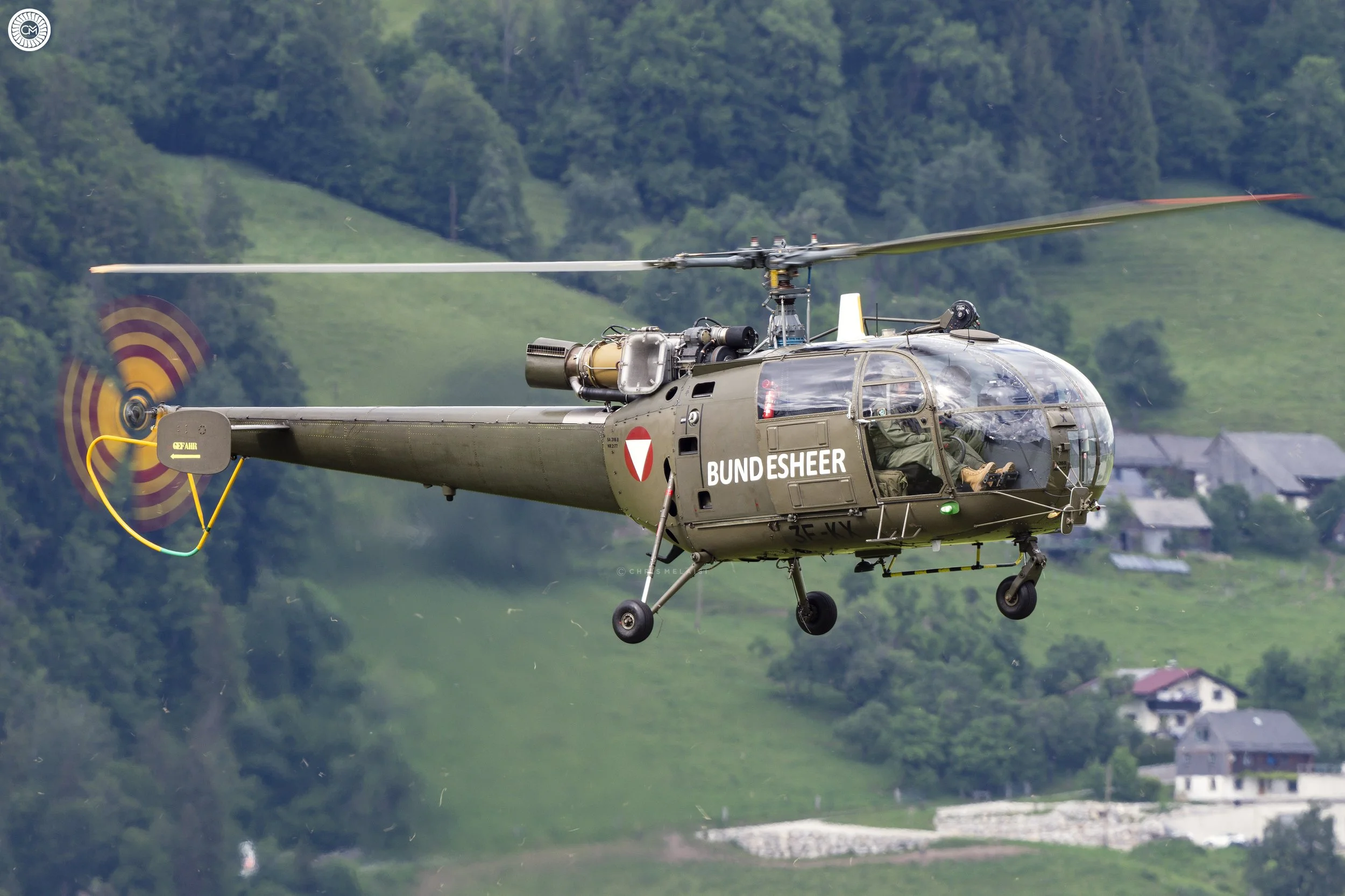 Austrian Air Force Aerospatiale Sud Aviation SA316 Alouette III Bundesheer Austria Alps Aigen im Ennstal Retirement Chris Melaisi Agusta AW169 S-70A AB-212 OH-58 Kiowa Base Visit Military Aviation  Saab 105 Langenlebarn