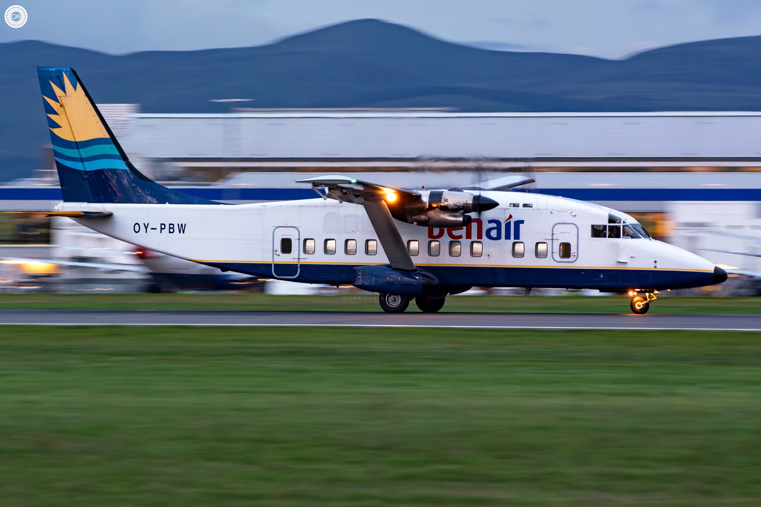 Benair Short 360 OY-PBW Edinburgh Scotland Super Shed SD3 300 Cargo Freight Night Flying Aviation Chris Melaisi EGPH Edinburgh Scotland Aviation Photography Article