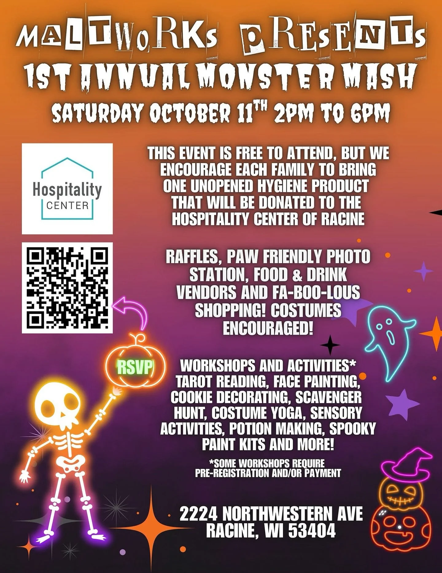 👻✨We are bringing sweet treats to the spookiest party in town! 🎃🕸️

Come find me @maltworks Monster Mash on Saturday, October 11th from 2&ndash;6pm in Racine! I&rsquo;ll be vending baked goods alongside all the frightfully fun festivities.

🎟 Adm
