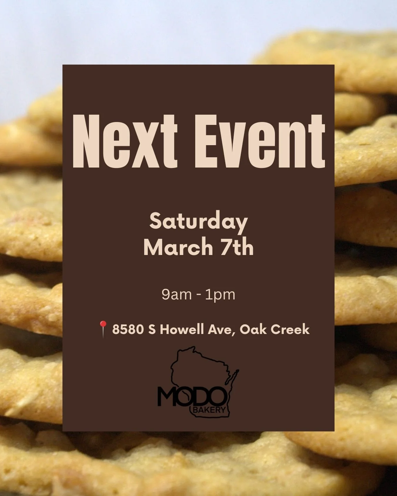 Can&rsquo;t wait till our next event? Order online for free local delivery at www.modobakery.com

All of our baked goods are made from scratch, so all orders require at least 3 days processing time. Minimum order for delivery is $20. Alternatively yo