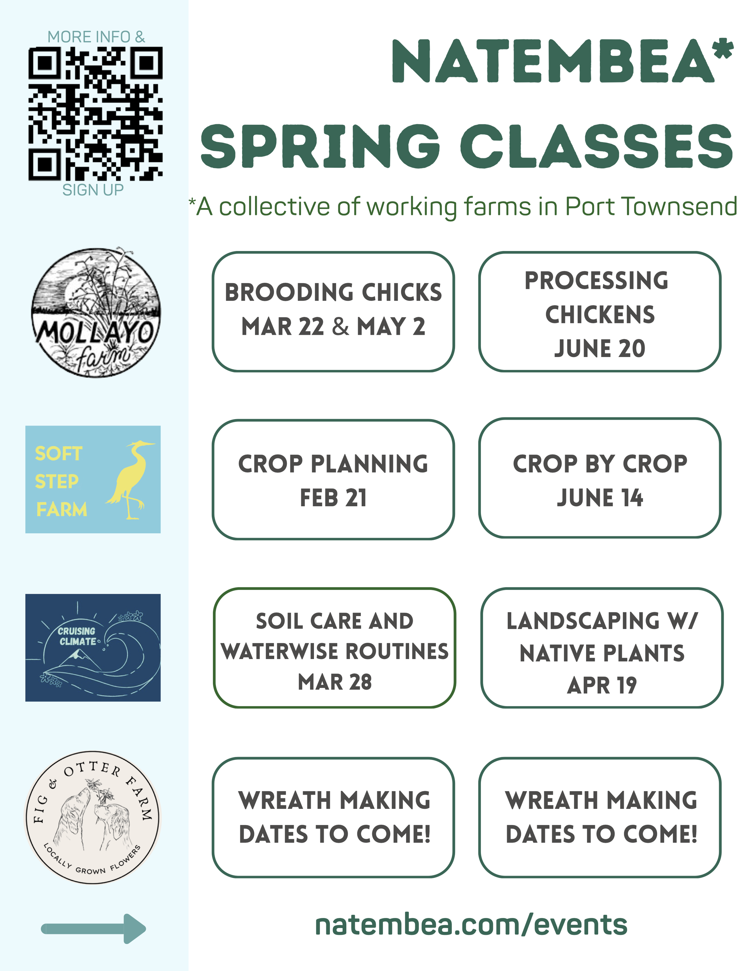 Natembea Spring Class Calendar is out!