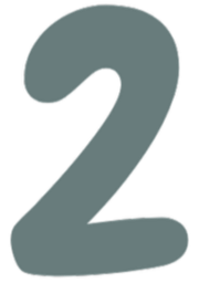 Playful number 2 in colorful text