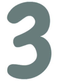 Playful number 3 in colorful text