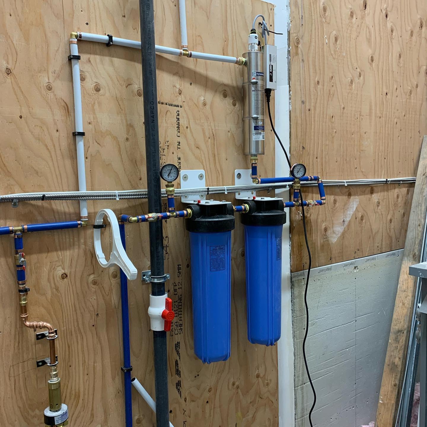 New filtration system and mop sink for this warehouse out in Sooke!