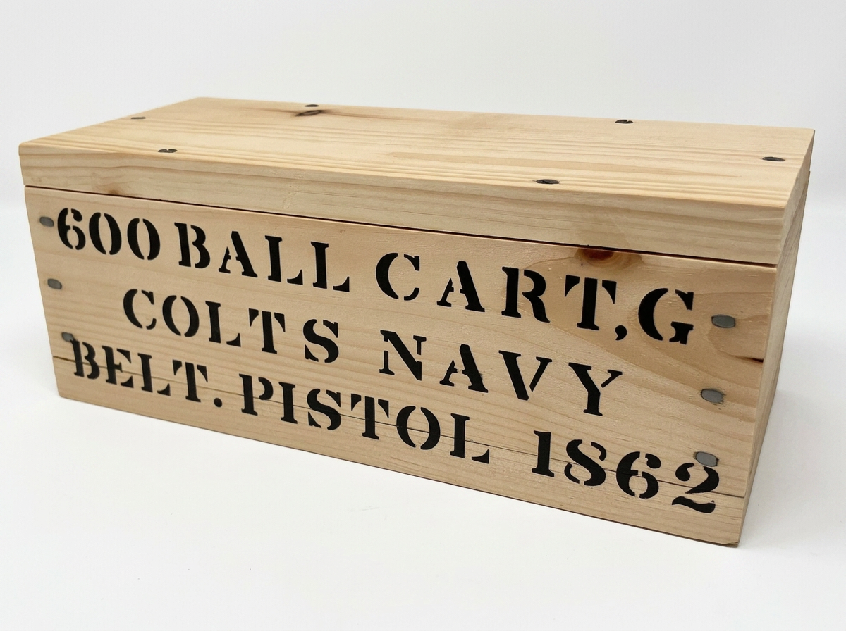 Watervliet Arsenal .36 Cal. Colt Navy Revolver Ammunition Crate