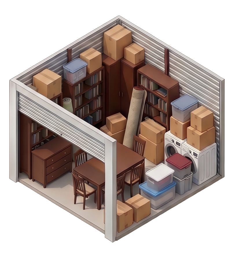 Large Unit - from 80 sq ft (height 8’).
*For illustrative purposes only