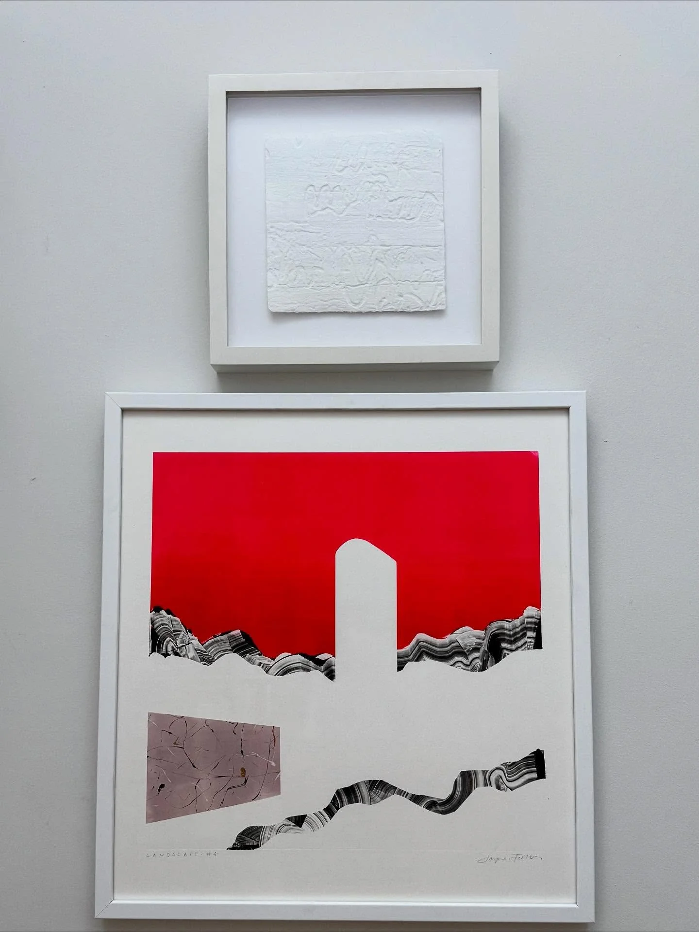 Had fun with @ron_haelodesign this weekend creating a few fresh arrangements.  First up: The Brits!  Parsons &amp; Charlesworth looking good with our new Jayne Foster mono-print.  Then: Robert Longo seemingly responding to Richard Rezac (above some c