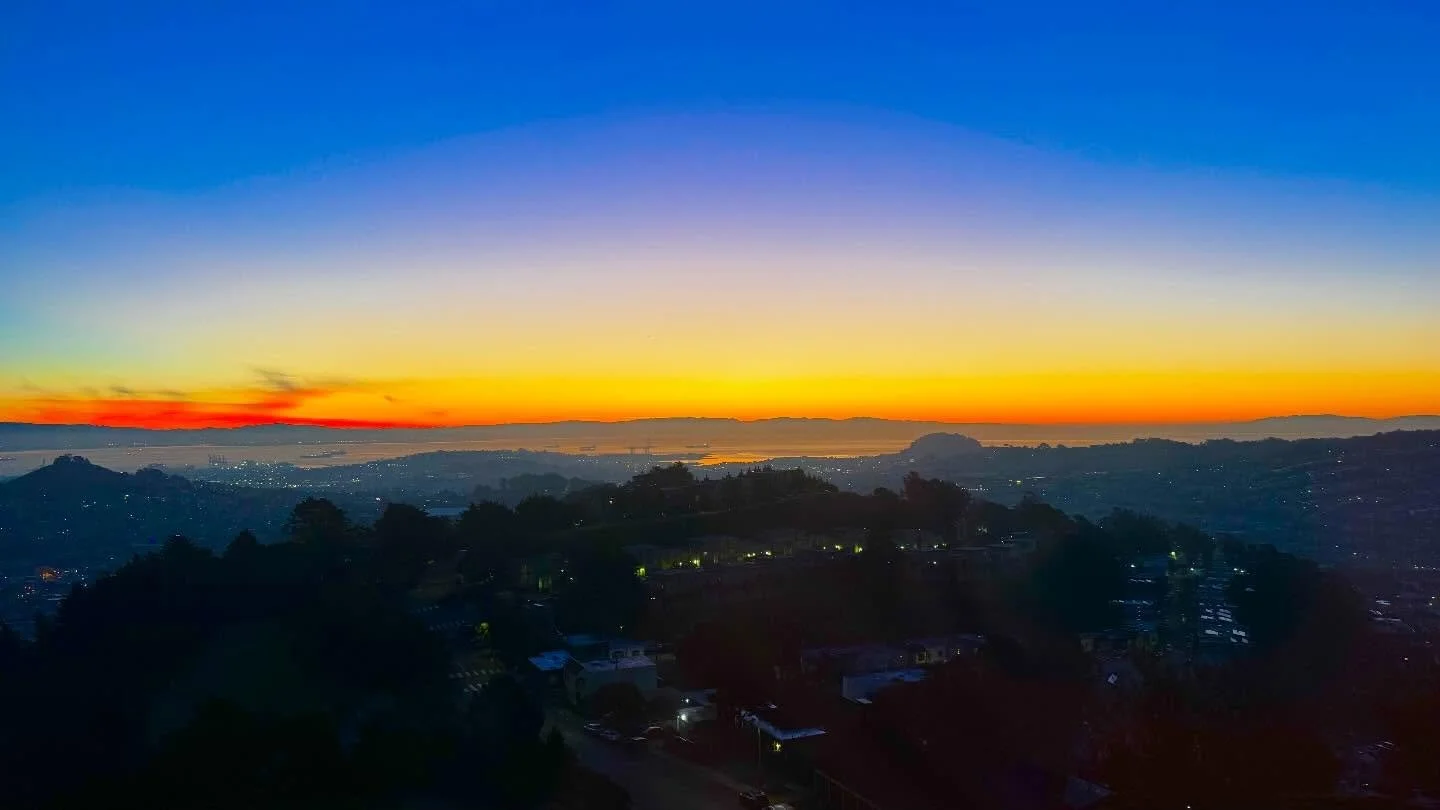 Morning sunrise over the bay.