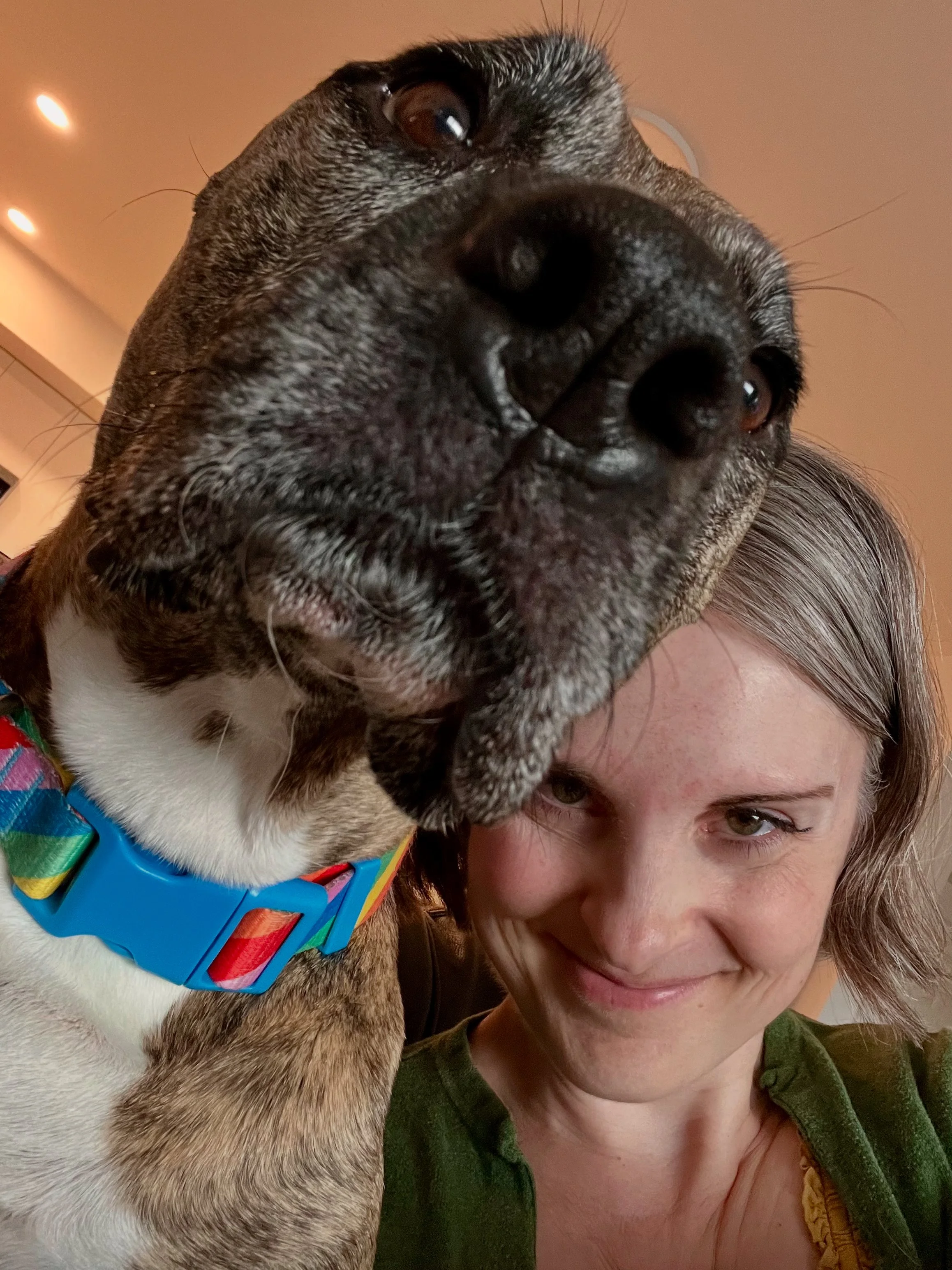 Selfie of Jen and dolly