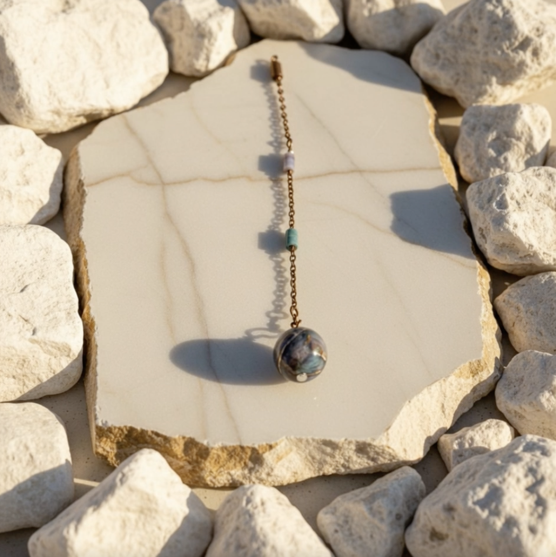 Chrysocolla Pendulum~Gaia