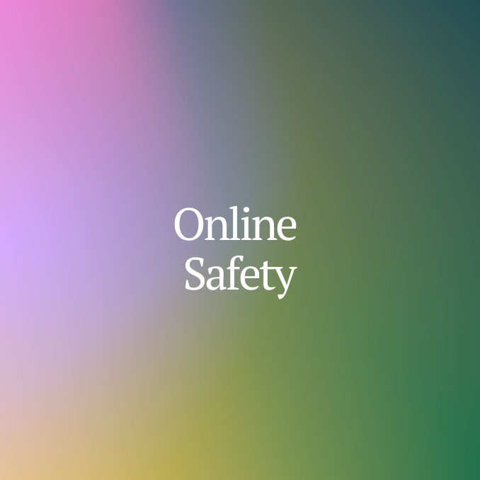 Illustration of a person sitting on a computer monitor, fishing for digital icons like a key, lock, and fingerprint, symbolizing digital security.