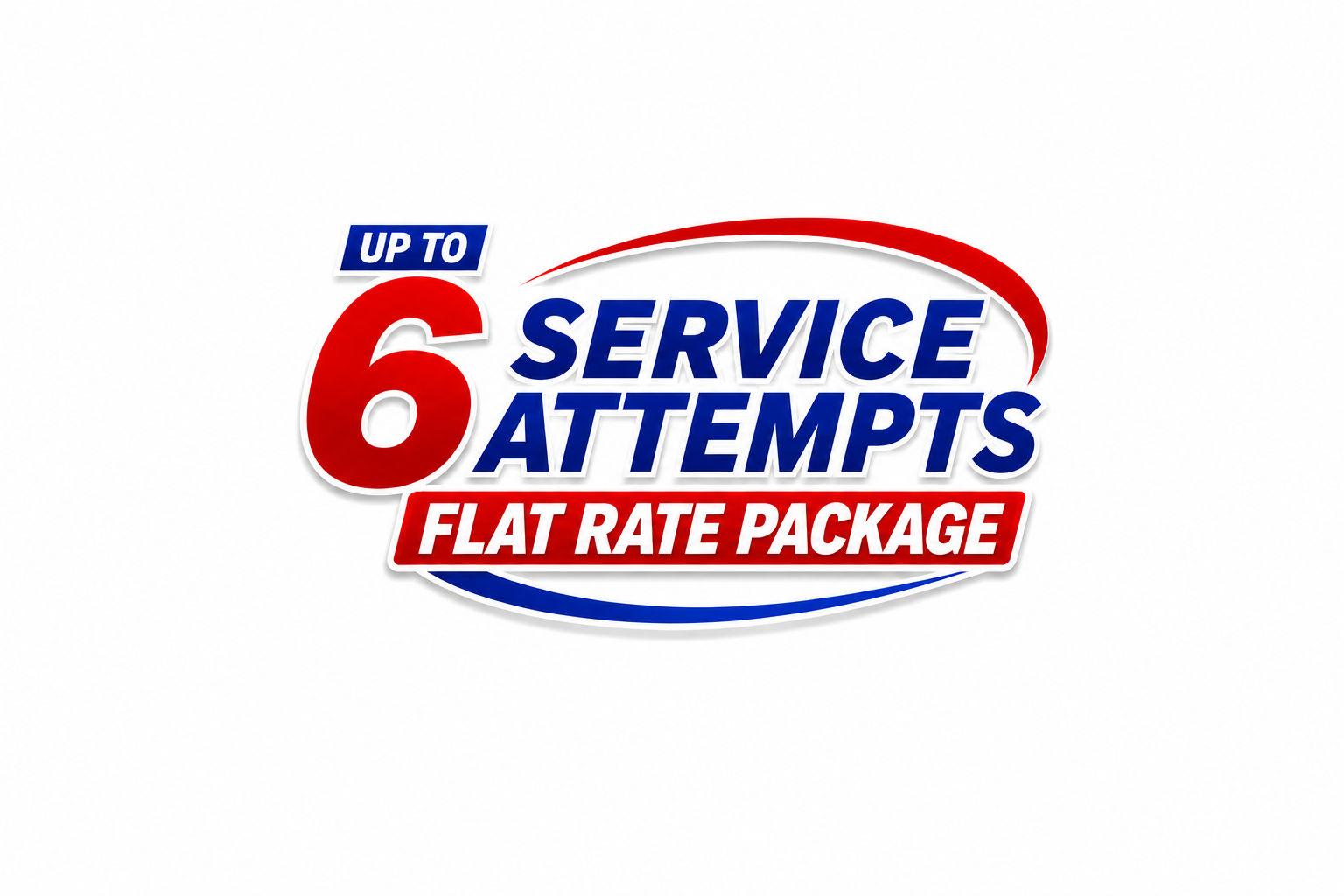 Graphic promoting up to 6 service attempts with a flat rate package. Edmonton Process Servers. Best prices in Edmonton and the area.