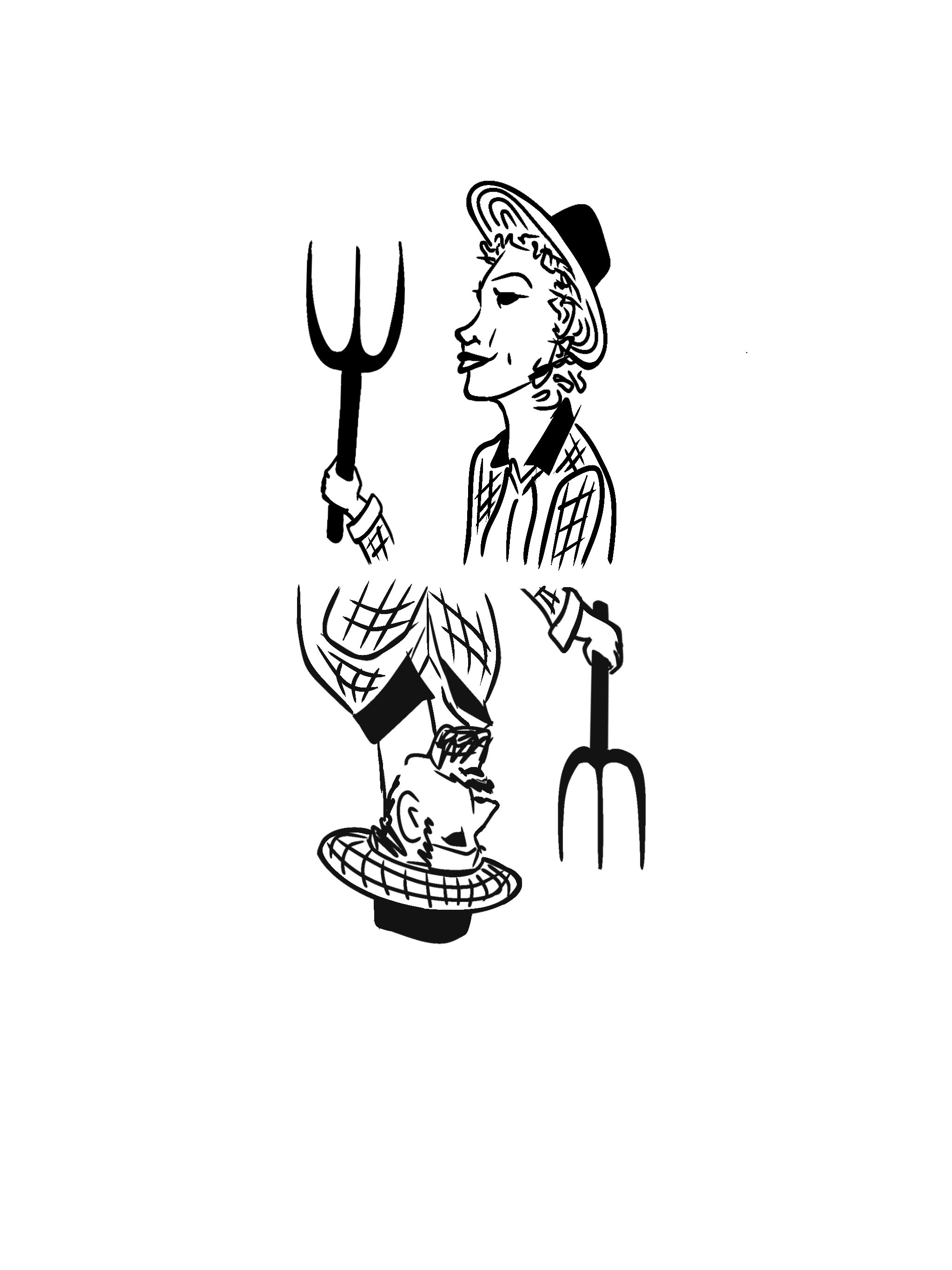 Farmer Illustration (Part of Playing Cards Project)
