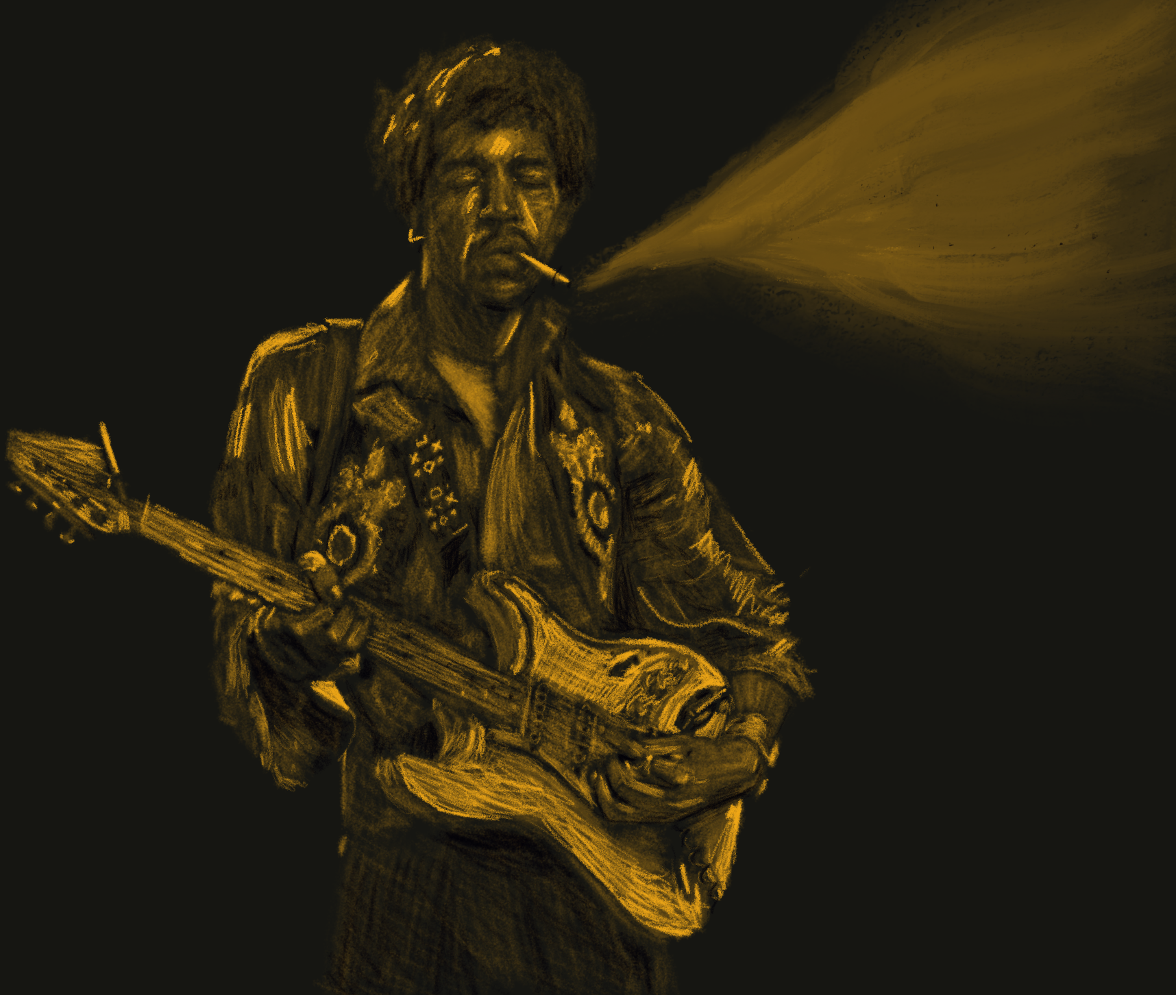 Jimi Hendrix Illustration (Portfolio Series)