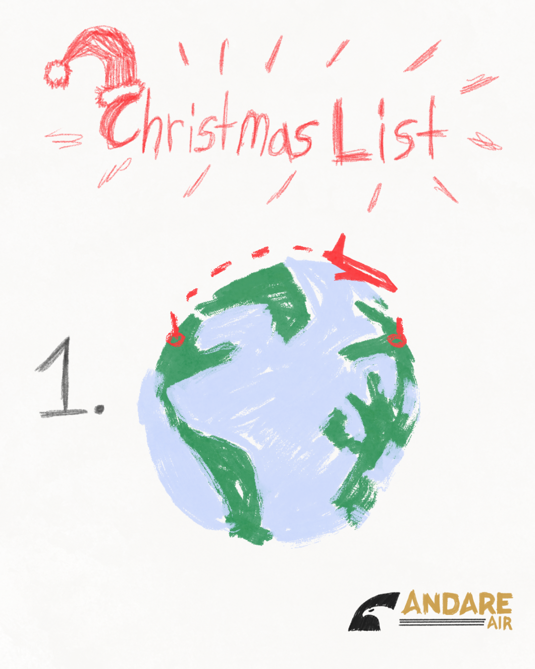 Kids Christmas List (Part of ANDARE AIR Advertisement)