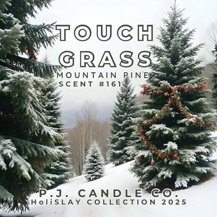 Touch Grass candle label