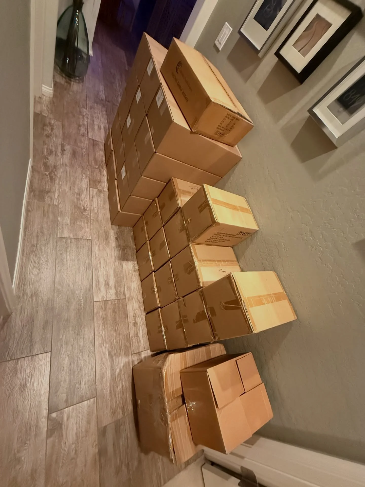 5AM start. Zero regrets. ⏰ 📦 🕯️ 

Because at P.J. Candle Co., P.J. is the candle maker, scent tester, scent mixer, label designer, label stick-on-er, wick sticker-sticker-er, wick placer, wax melt tech, driver, shipping department and delivery driv