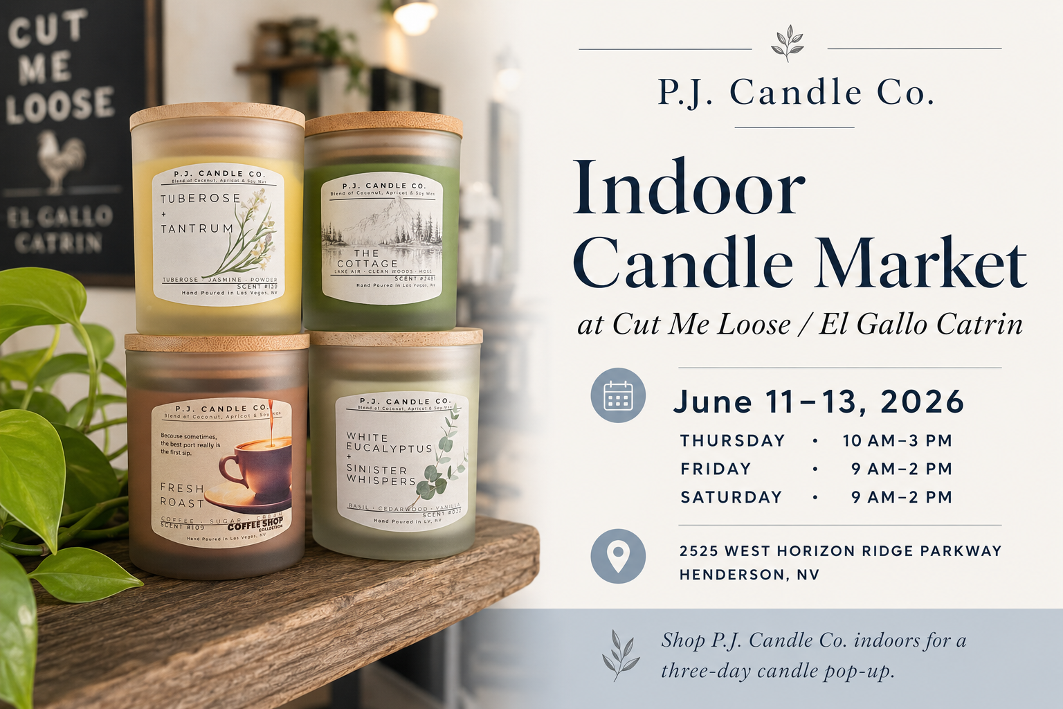 P.J. Candle Co. Candle Market