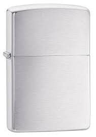 Zippo Lighter Chrome Brush Finish