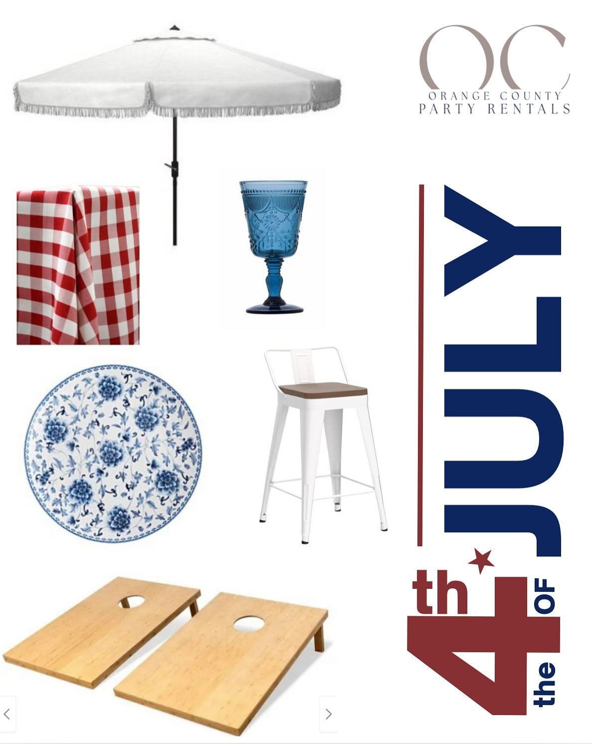 Sneak peek into our red, white, and blue collection for you 4th of July gathering! 
Whether you are planning a bbq, a block party, or hosting a luncheon, we have what you need to set the tone for the big holiday coming up! 
Secure your 4th July party