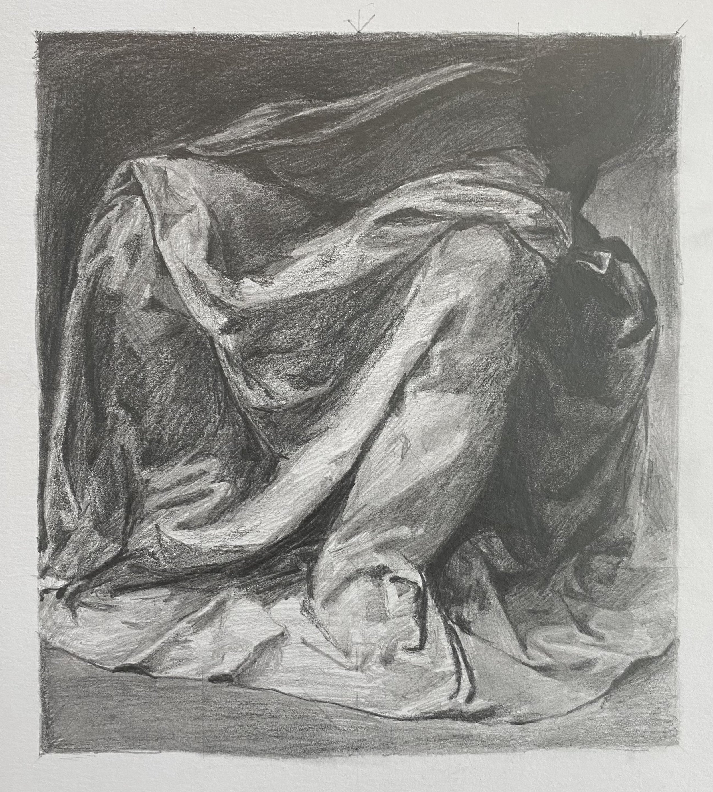 Da Vinci Drapery Study, Graphite