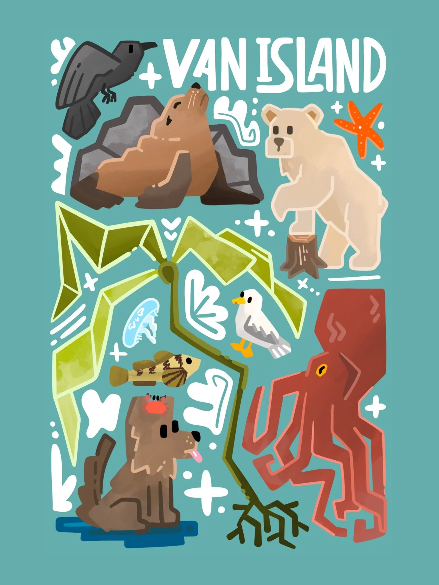 A tiny slice of Vancouver Island wildlife 🇨🇦🐙

I went to Tofino, Ucluelet, and Pacific Rim Natl Park for the first time last month and I cannot stop thinking about that trip. Please enjoy some of my favorites of this magical place ✨🌊

#illustrati