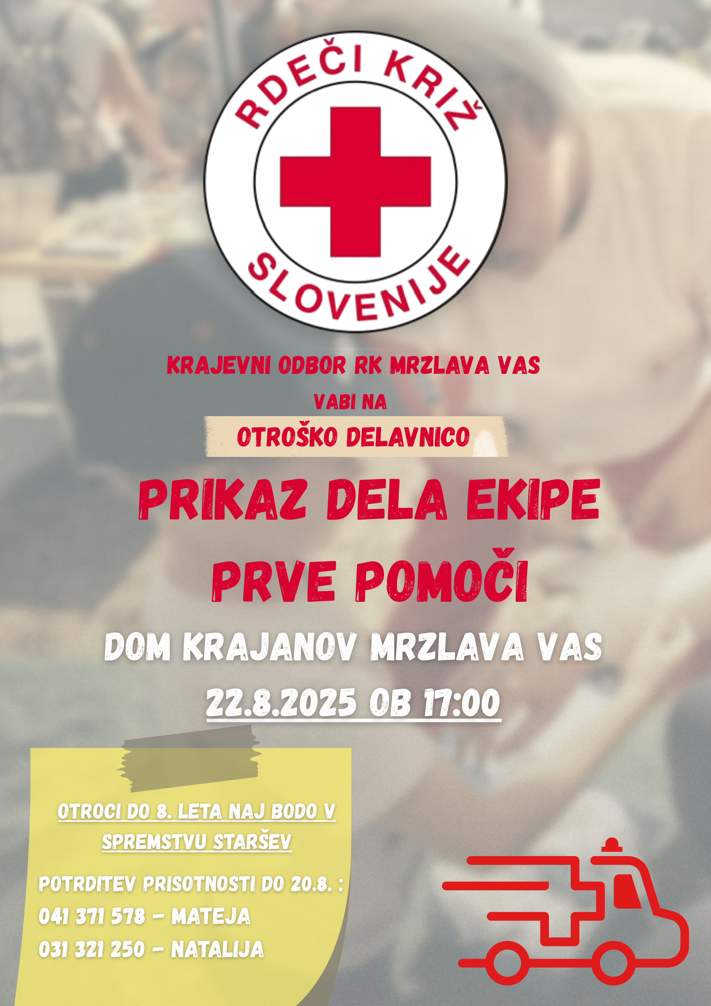 Prikaz dela ekipe prve pomoči