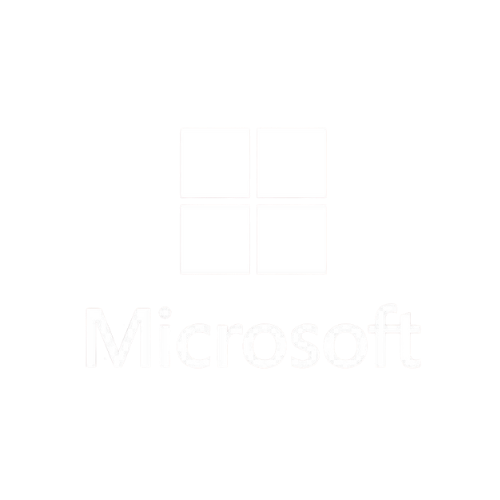 Microsoft logo featuring a four-pane window symbol and the word "Microsoft" beneath it, on a black background.