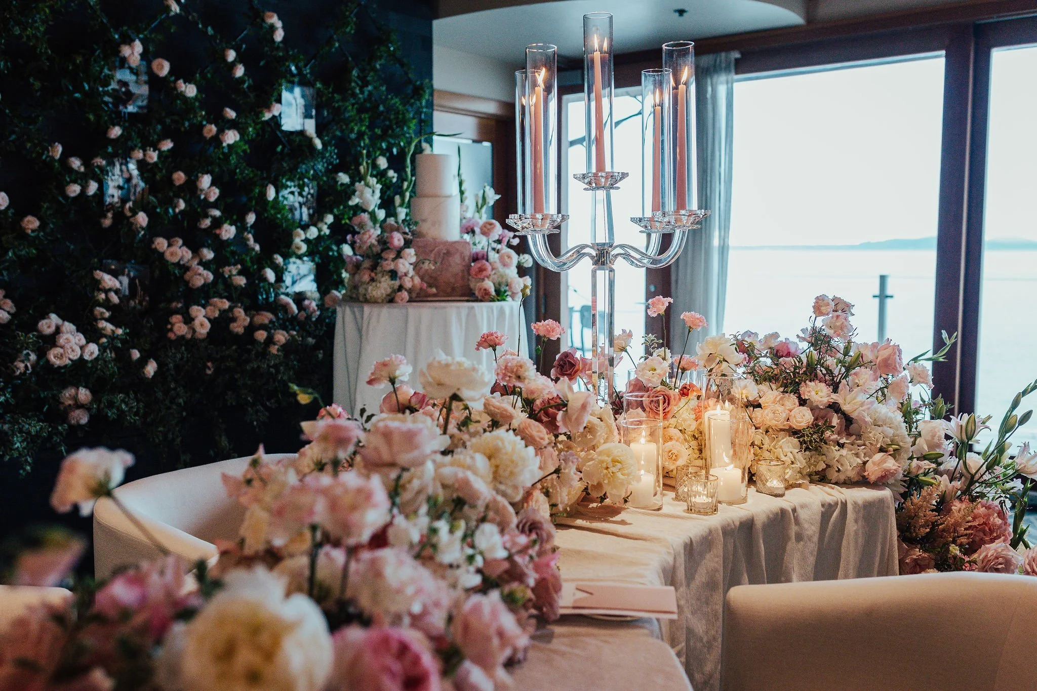 A Luxe Floral-Filled 40th Birthday at The Edgewater Hotel, Seattle