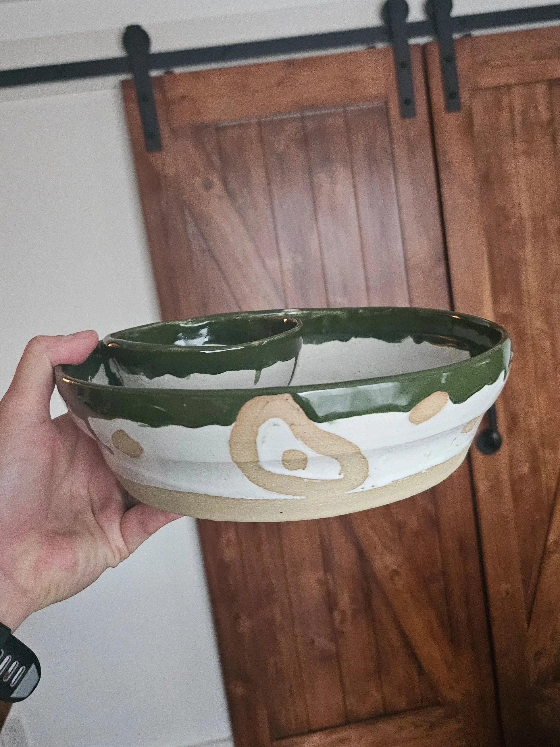 Fun Avocado Design Chip & Dip Bowl