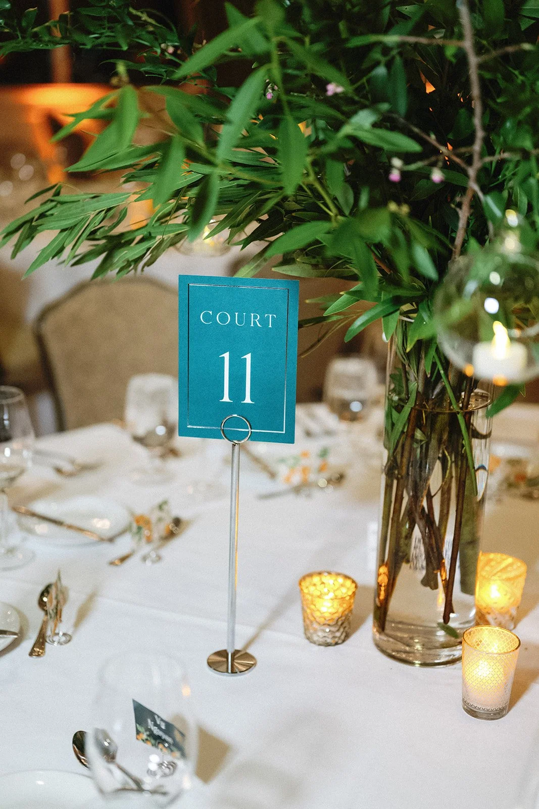 tennis wedding table number
