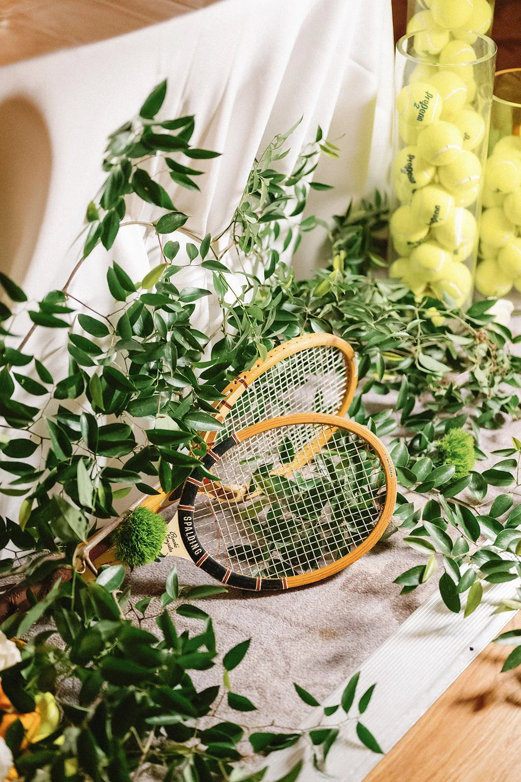 Tennis inspired wedding decor
