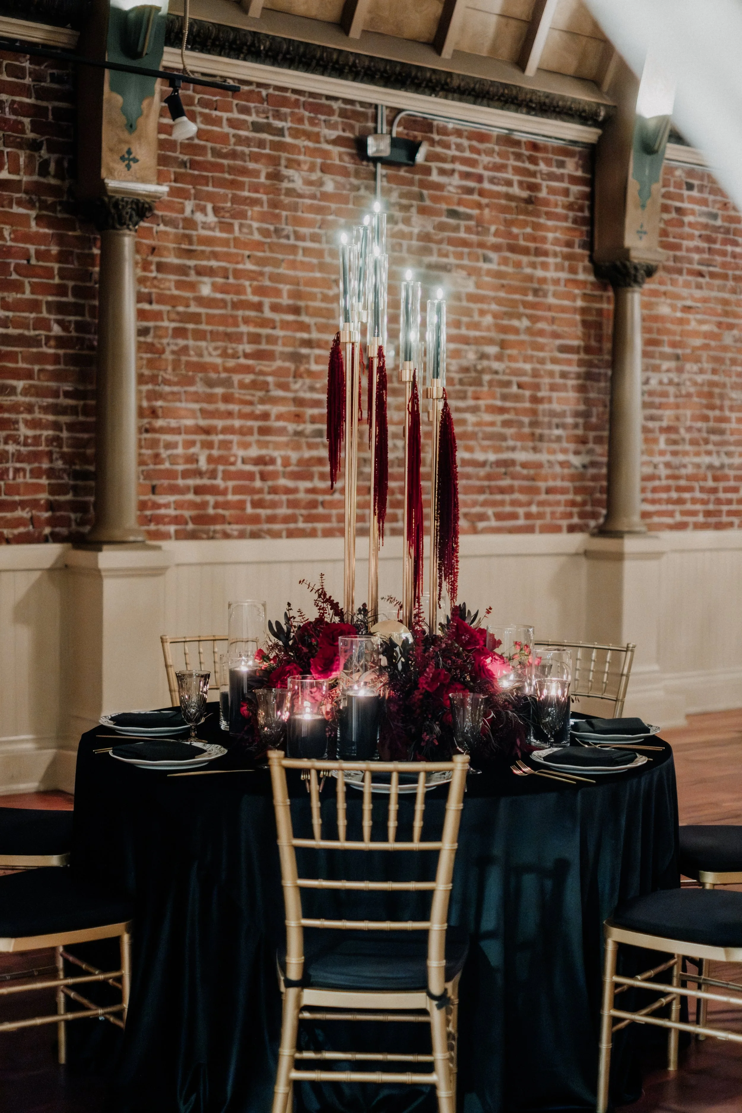 Goth wedding reception