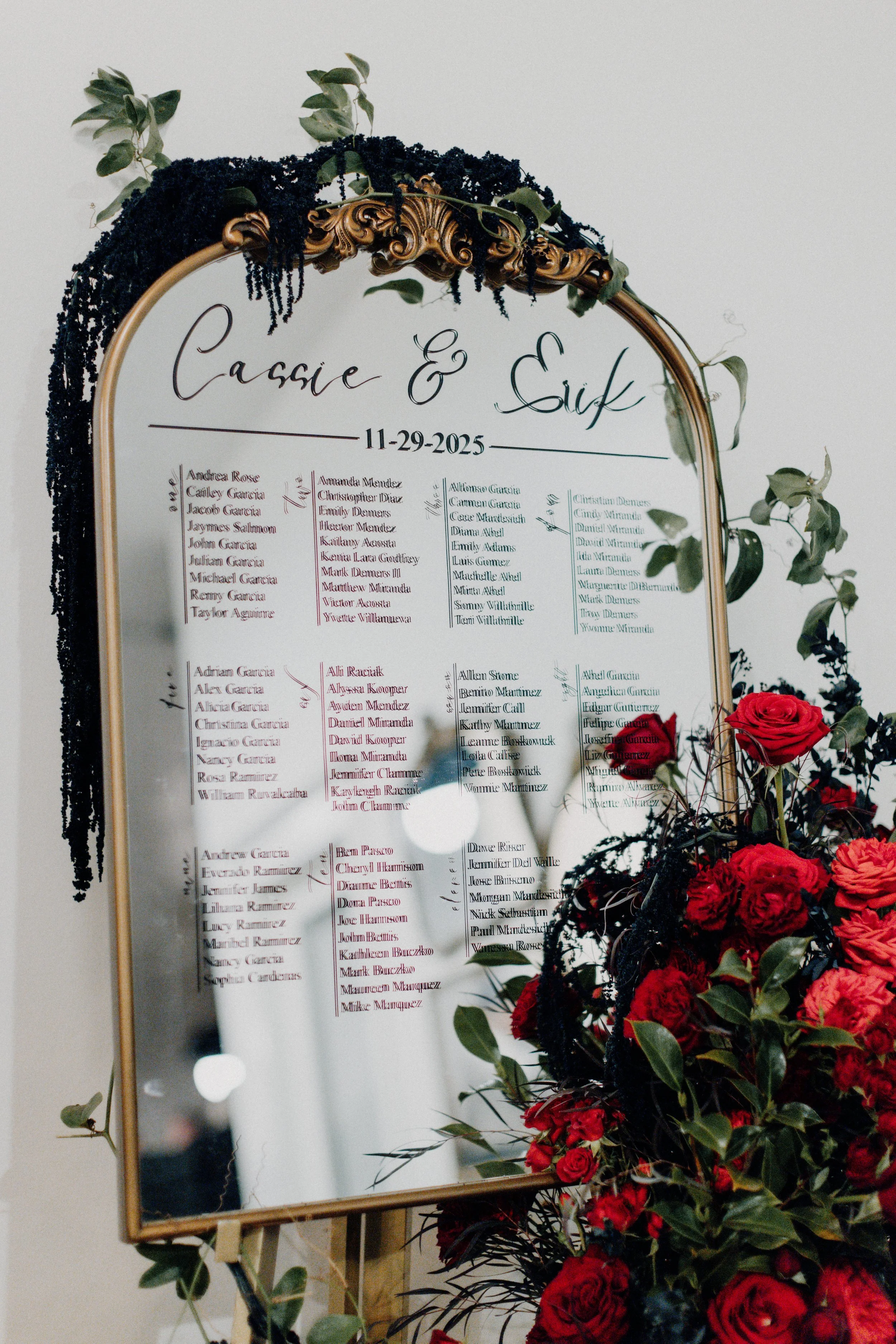 Goth mirror seating chart