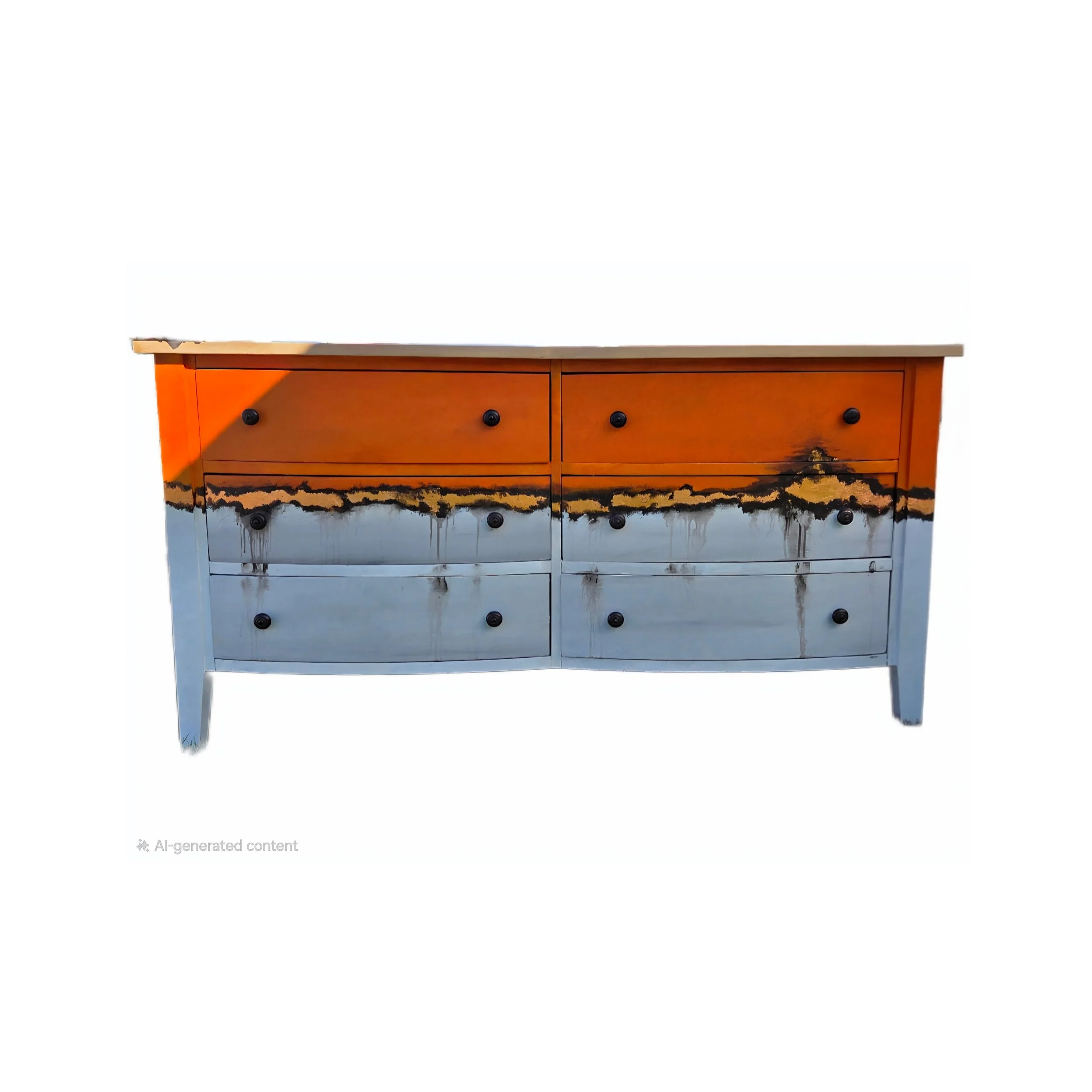 Mid Century Modern, Hand-Painting Furniture and Original Art Set