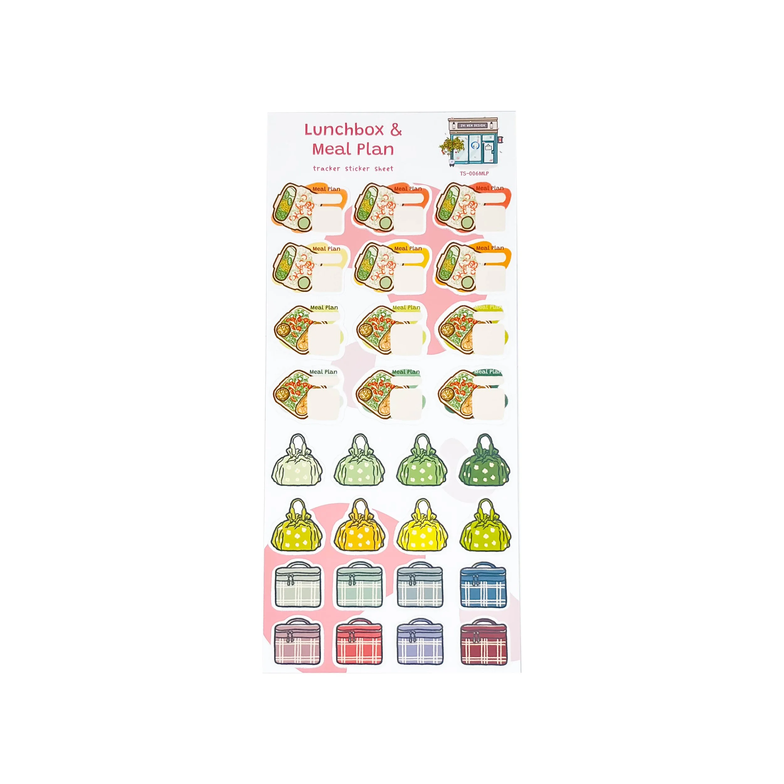 Lunchbox & Meal Plan Tracker Sticker Sheet