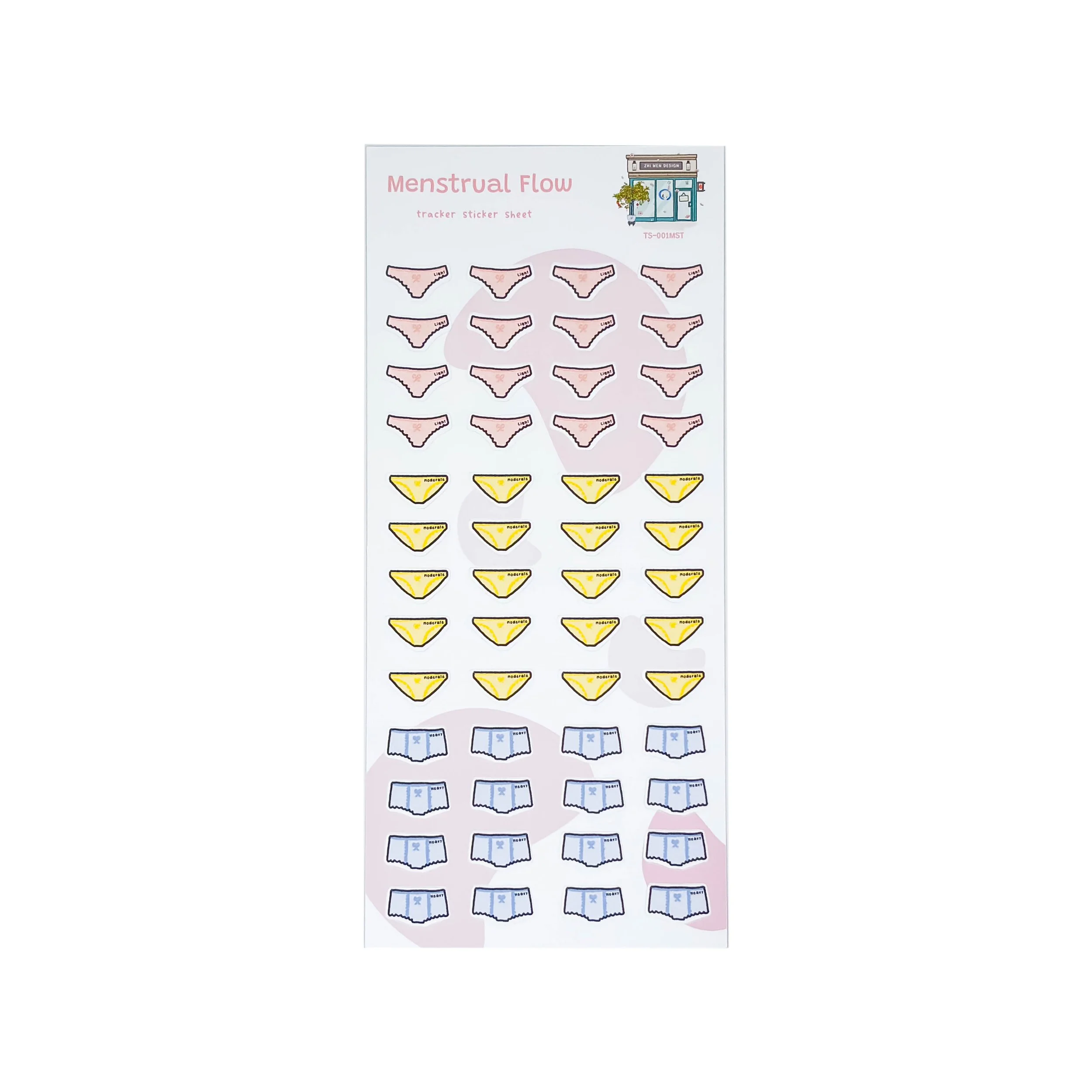 Menstrual Flow Tracker Sticker Sheet