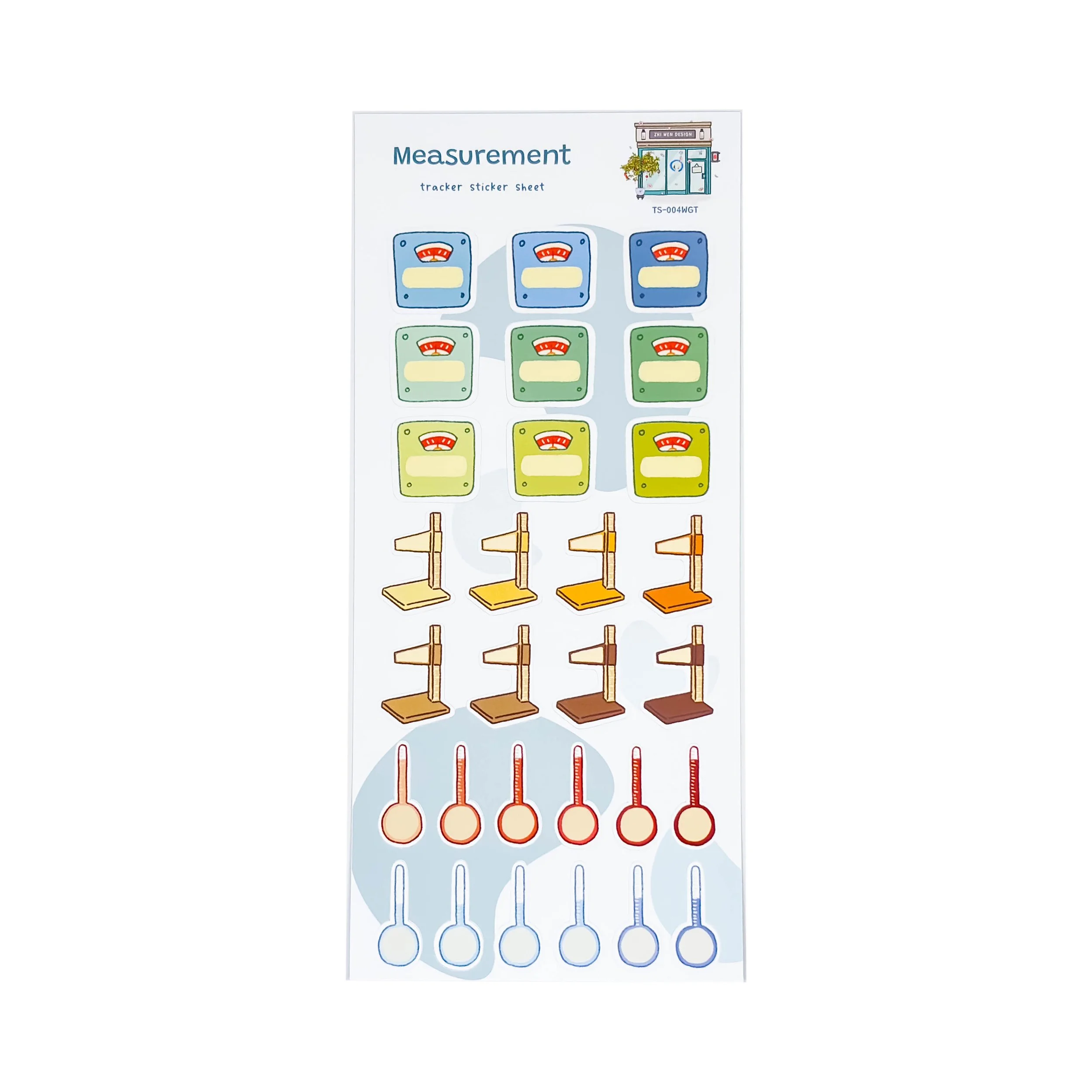 Measurement Tracker Sticker Sheet