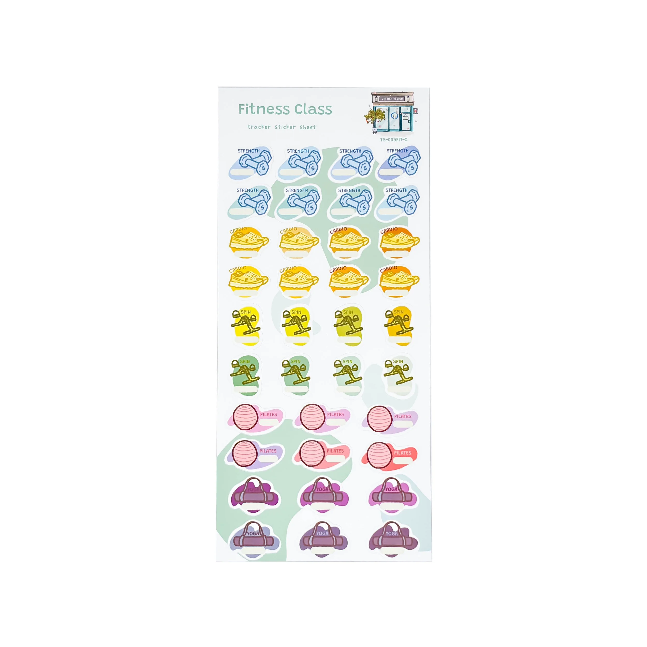 Fitness Class Sticker Sheet