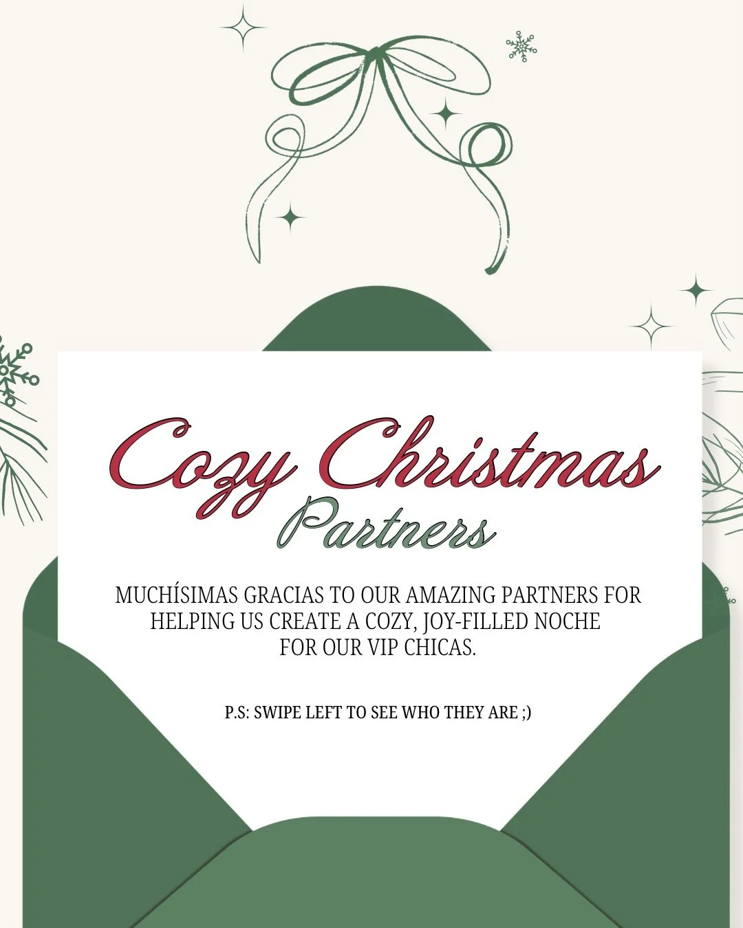 ✨ LOTG Cozy Christmas Partners ✨

Much&iacute;simas gracias to our amazing partners who are helping us bring tomorrow&rsquo;s Cozy Christmas Noche to life for our VIP Chicas. We are so grateful for each of these wonderful ladies &mdash; please follow