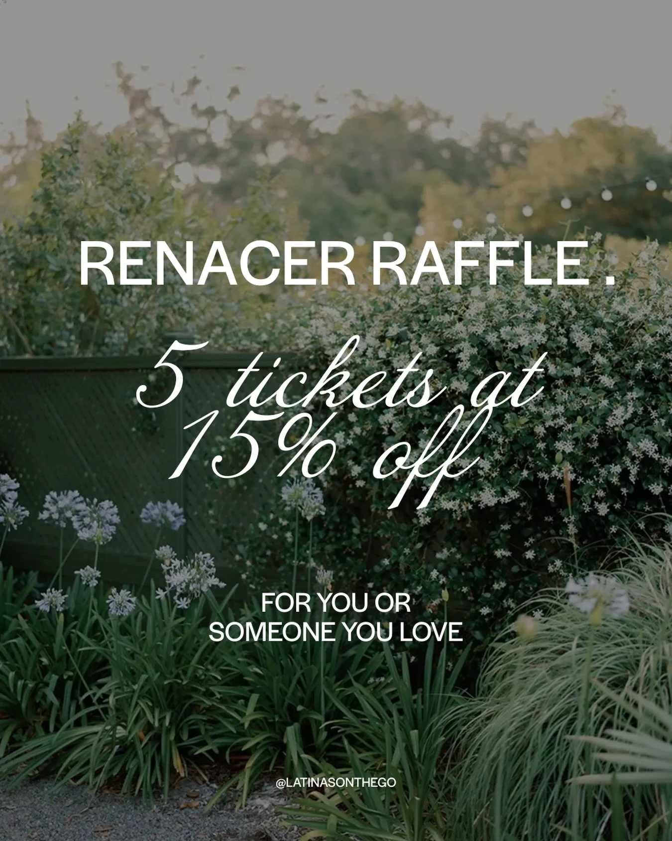 okay amigas&hellip;we&rsquo;re making this one for you y your people 🤍✨

we&rsquo;re doing a renacer raffle, 5 tickets at 15% off for Renacer: The Becoming Experience 🌿

because this kind of reset is even sweeter when you can bring an amiga&hellip;