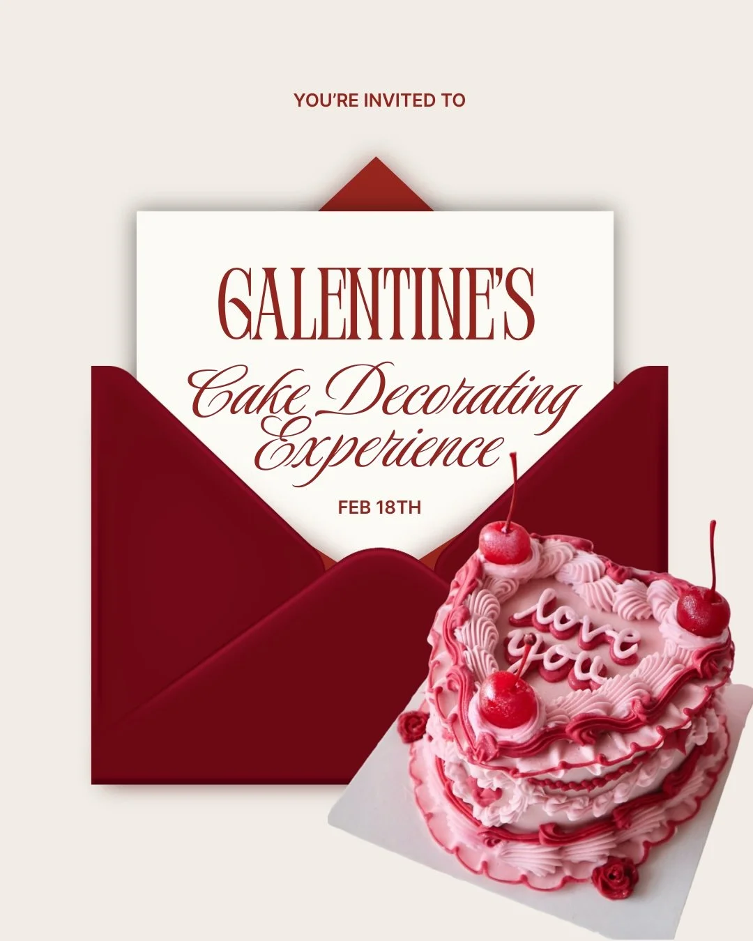 Galentine&rsquo;s, pero make it intentional 💗🍰

Picture this: soft pink details, candlelight, m&uacute;sica suave, and you decorating your own cake with extra love- laughing, sipping something sweet, and slowing down the way we all need sometimes.
