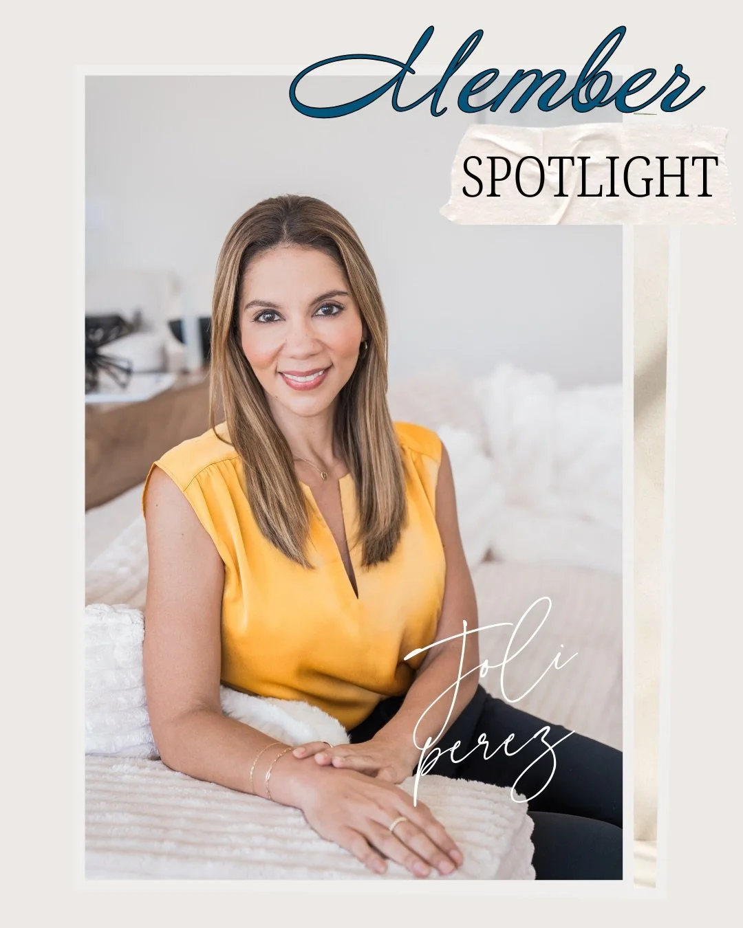 Member of the Month 💛

Meet Joli, 

Joli has spent the past 15 years in the banking industry, including the last three with Citibank, where she&rsquo;s led projects, managed resources, and helped bring important business initiatives to life. She lov