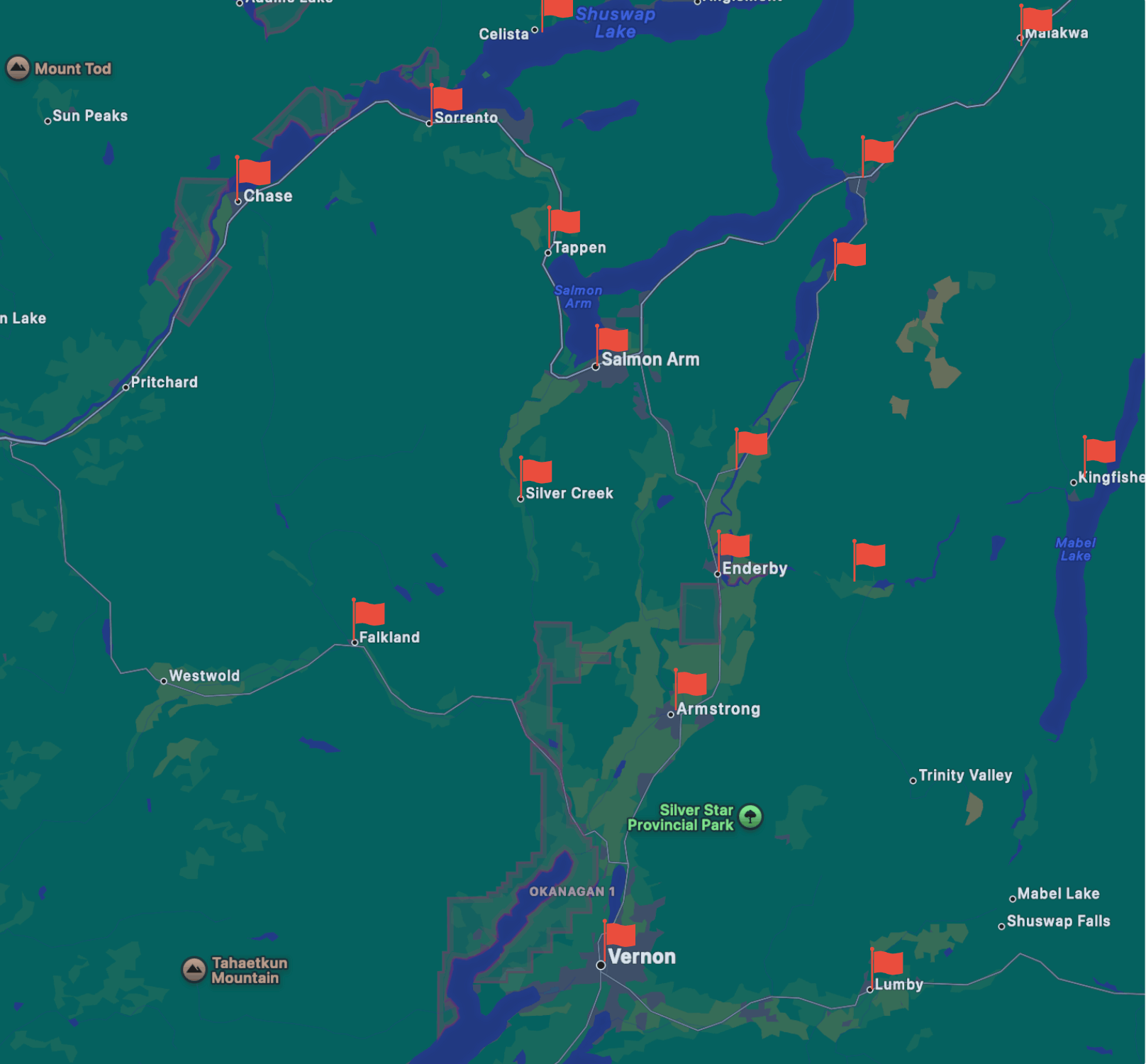 Shuswap fire and safety service area