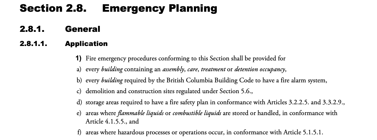 BC Fire Code