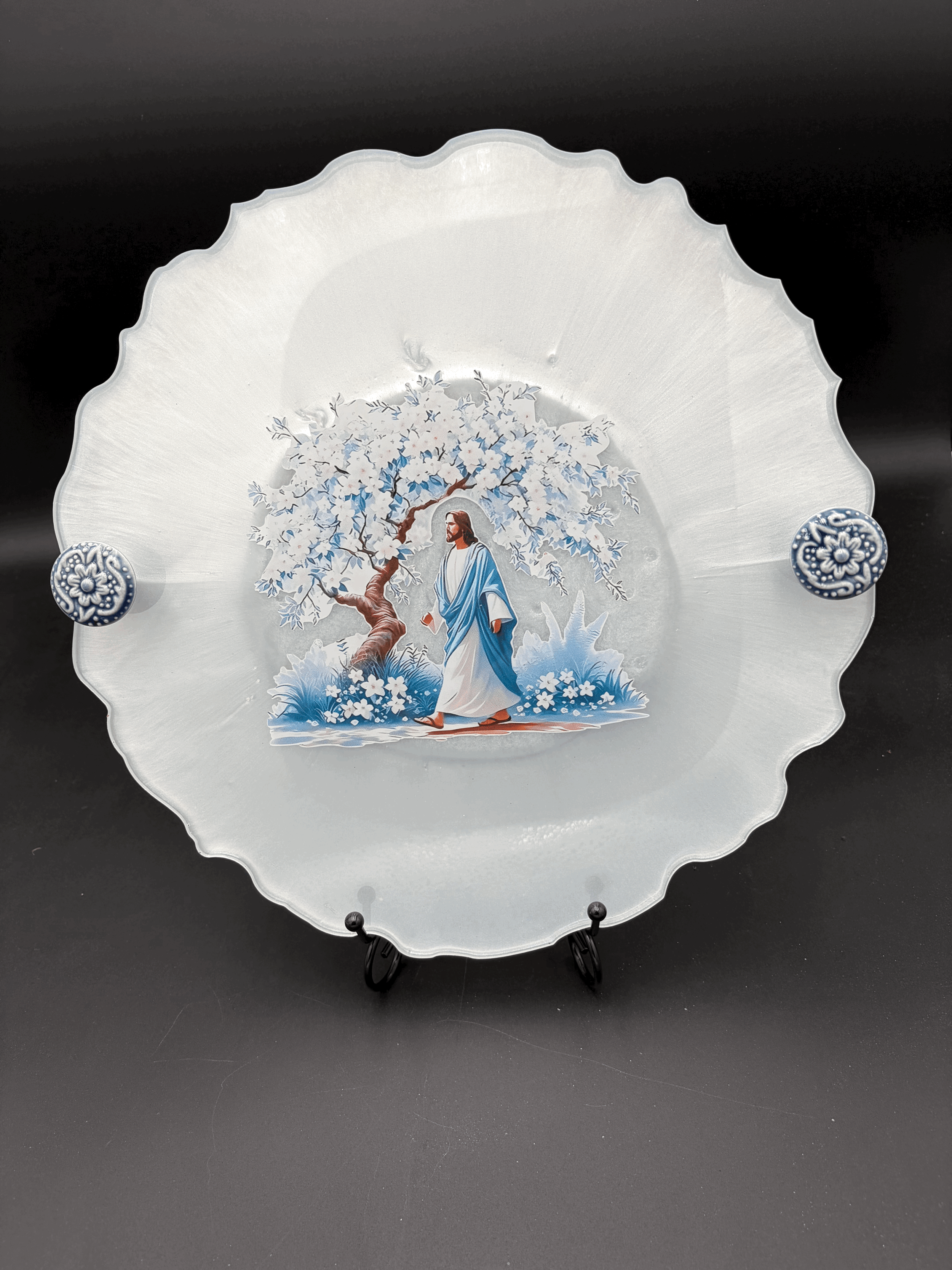 13" Jesus serving tray