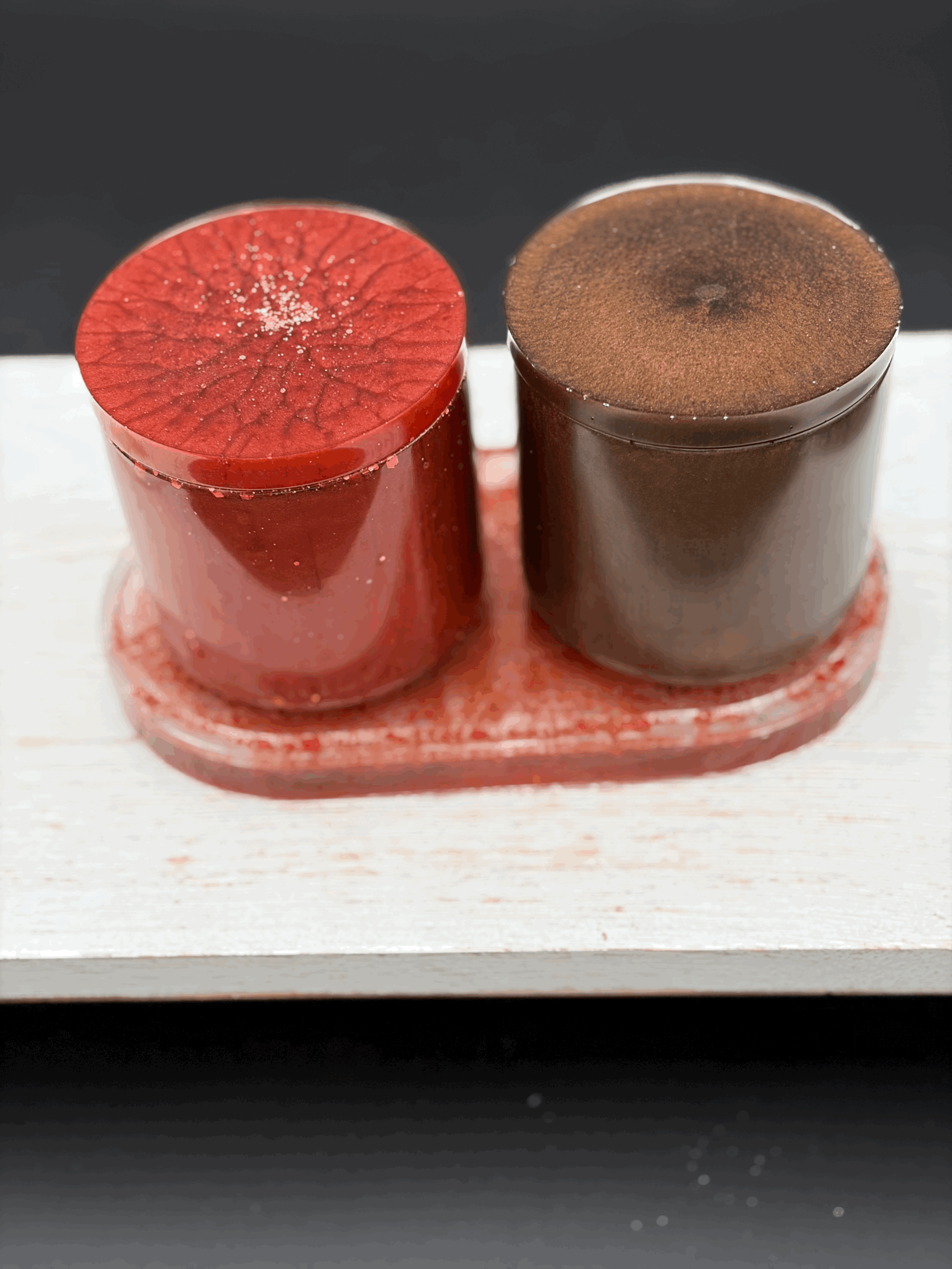 Candle holder with tray