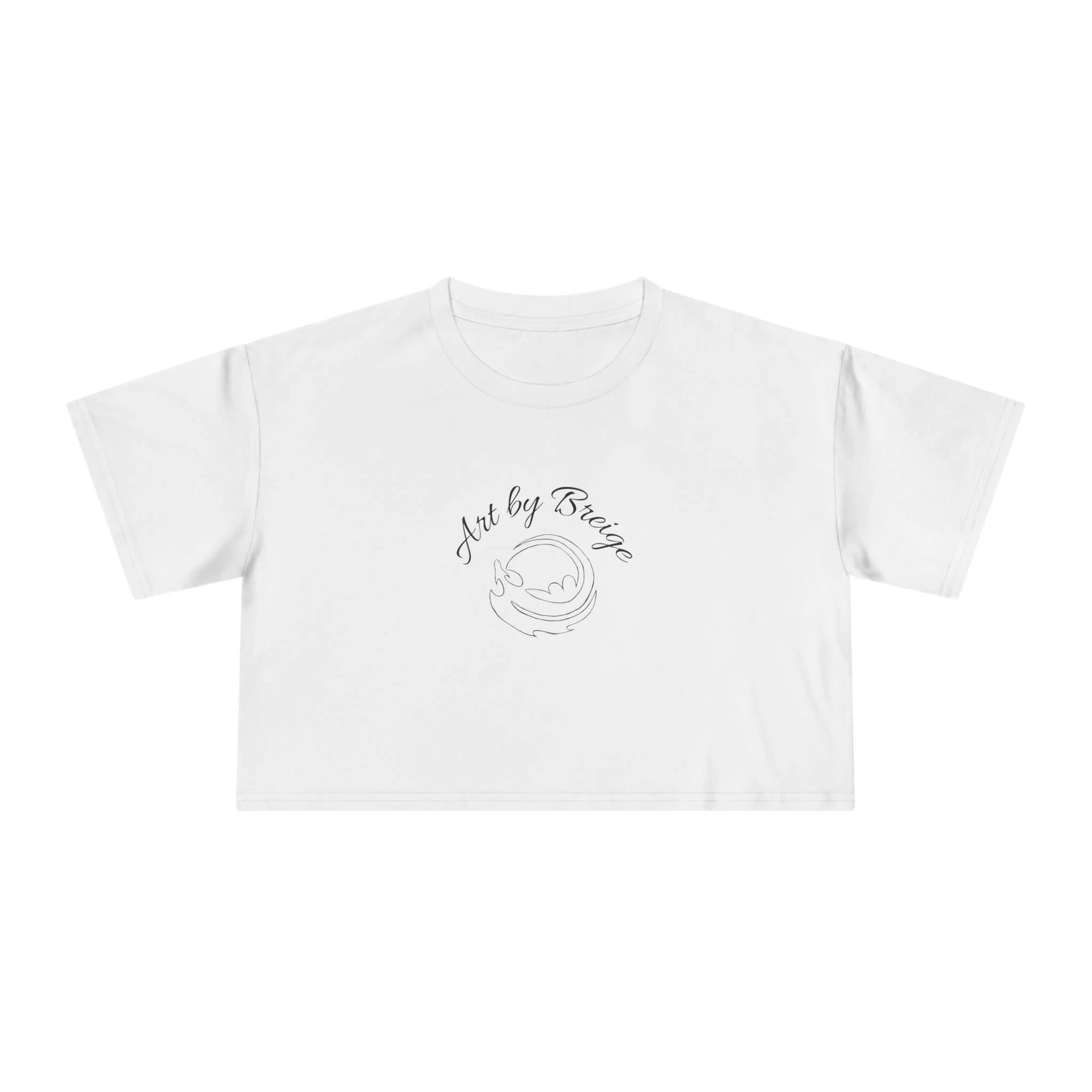 'Art by Breige' Dragon Logo Womens Crop Top, AS Colour 100% Cotton