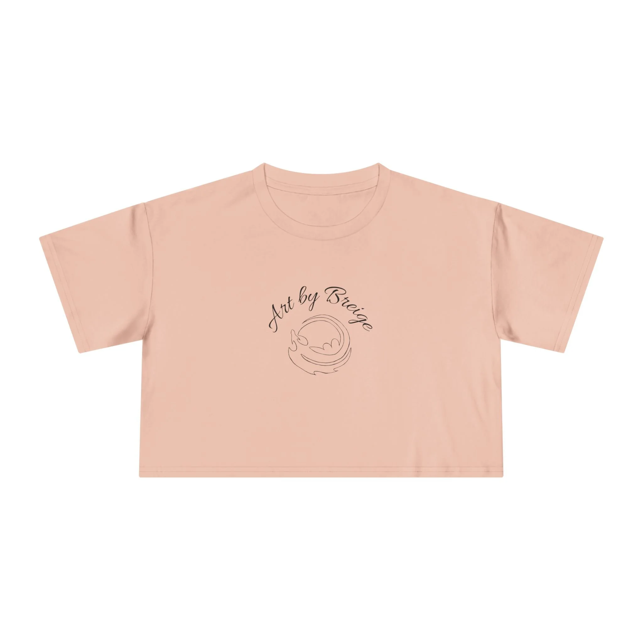 'Art by Breige' Dragon Logo Womens Crop Top, AS Colour 100% Cotton