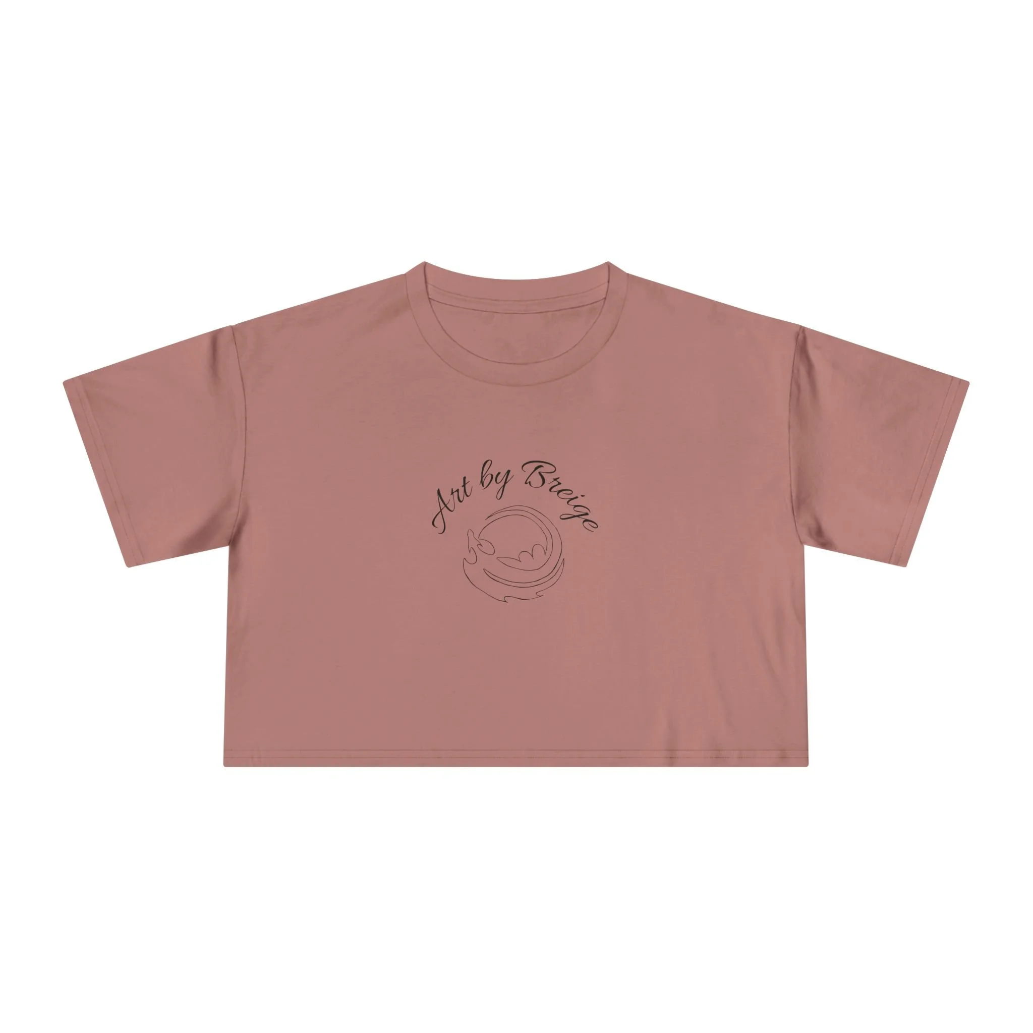 'Art by Breige' Dragon Logo Womens Crop Top, AS Colour 100% Cotton